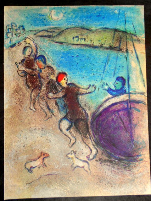 シャガール、Marc Chagall オフリトグラフ　「ダフニスとクロエー」３２４